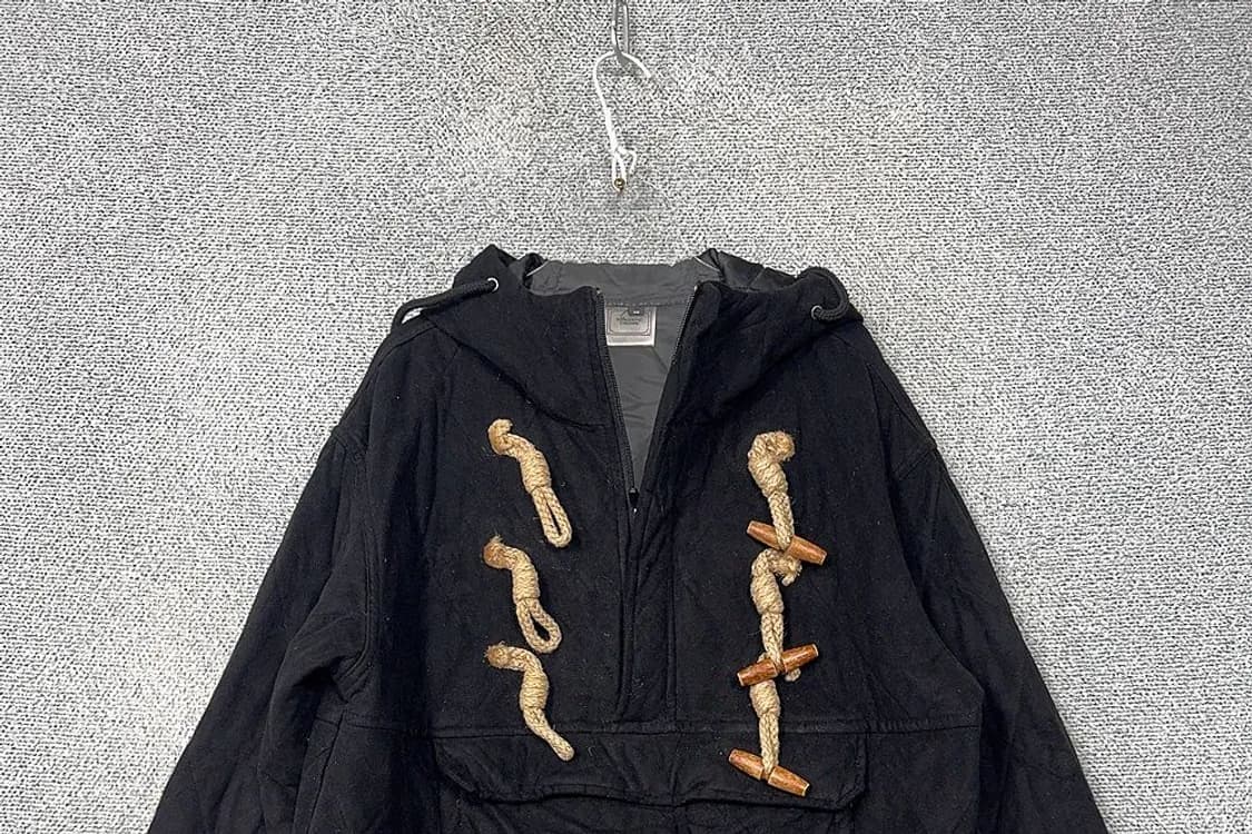 로맨틱크라운 떡볶이 반집업 블랙 후드 집업 M 상품이미지3
