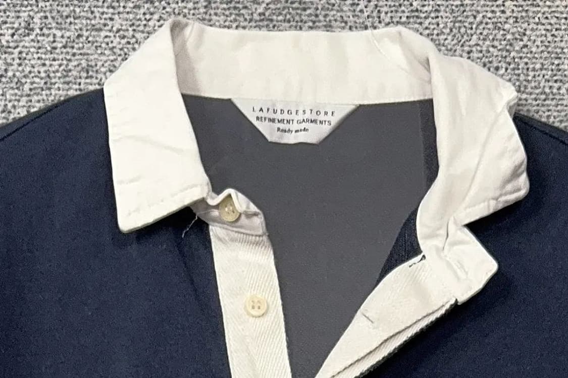 라퍼지스토어 네이비 럭비 카라 맨투맨 S 상품이미지5