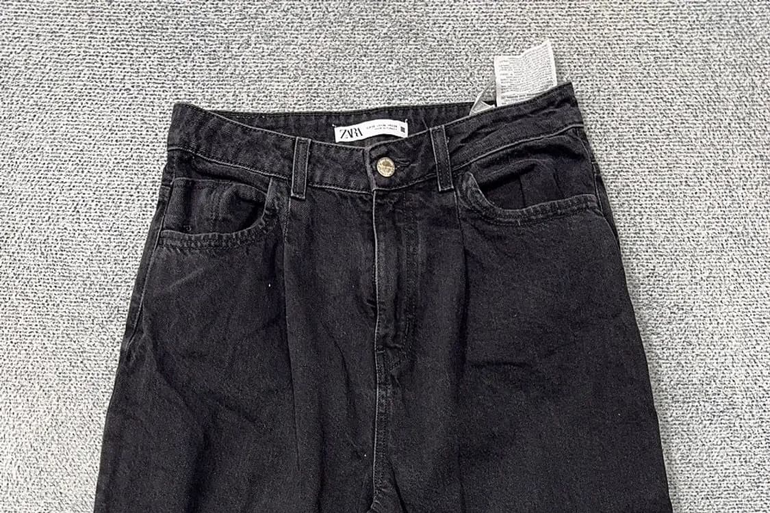 자라 흑청 배기핏 데님 조거팬츠 28 상품이미지3