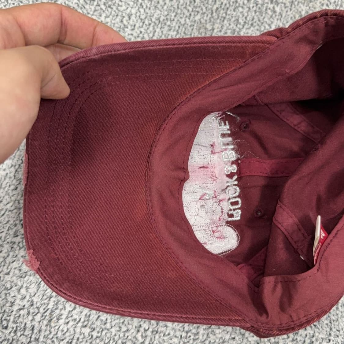 빈티지 버건디 워싱 볼캡 상품이미지5