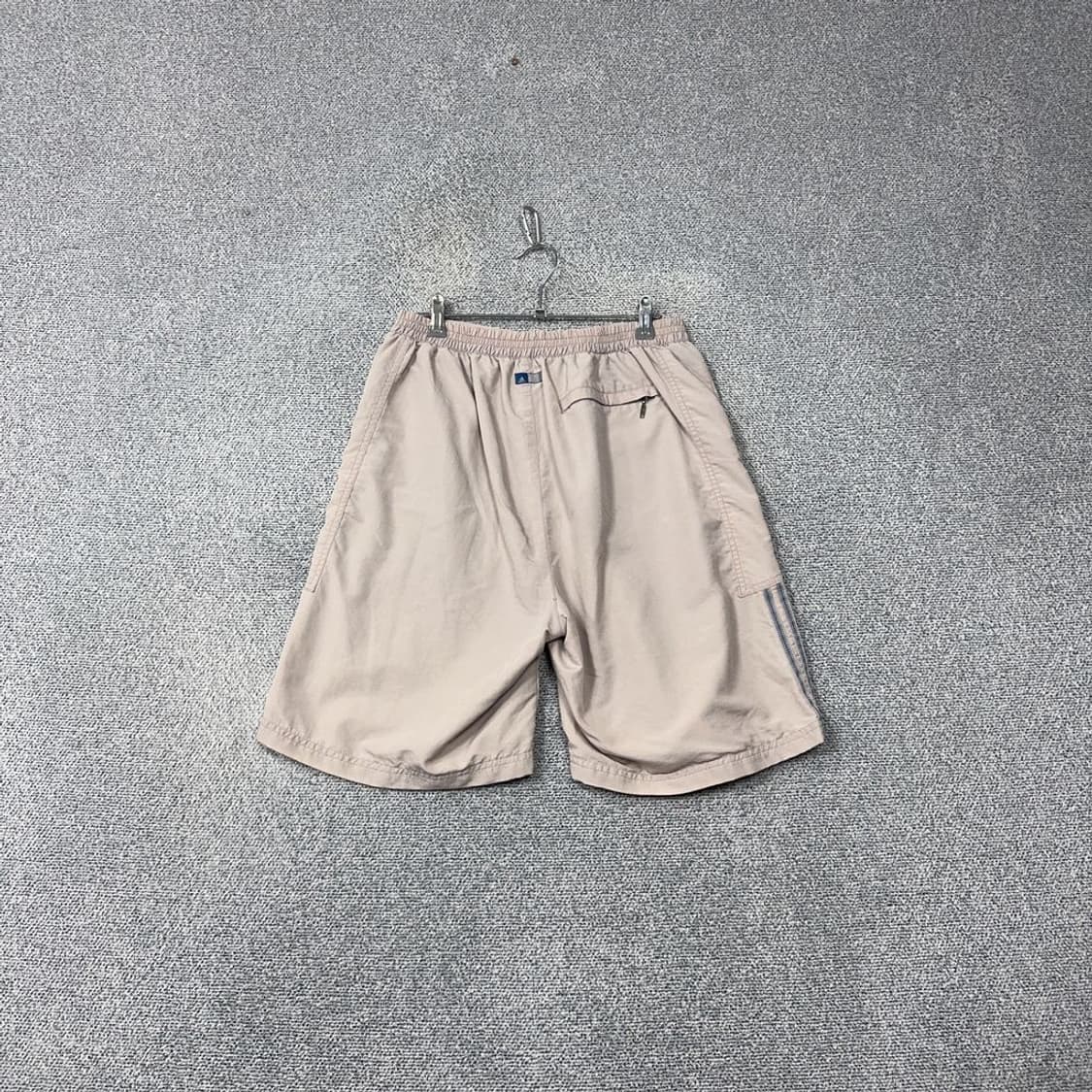 아디다스 베이지 올드스쿨 로고 삼선 반바지 95 상품이미지2