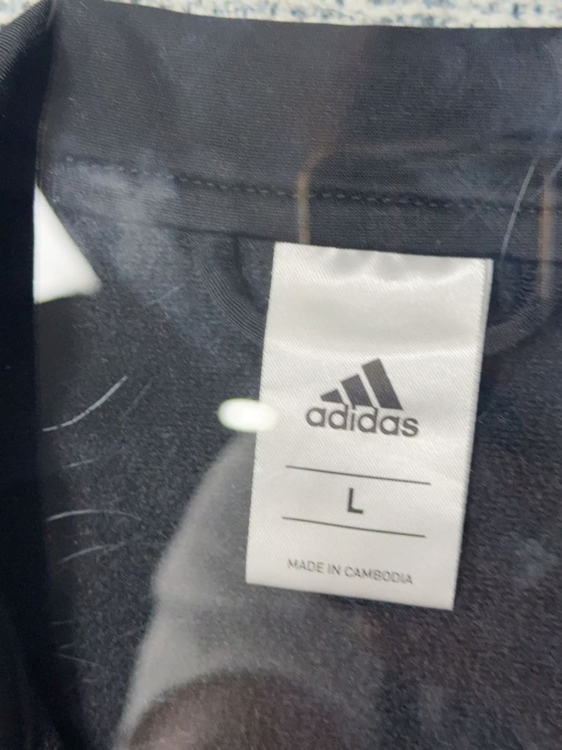 아디다스 블랙 로고 기능성 집업 저지 L 상품이미지7