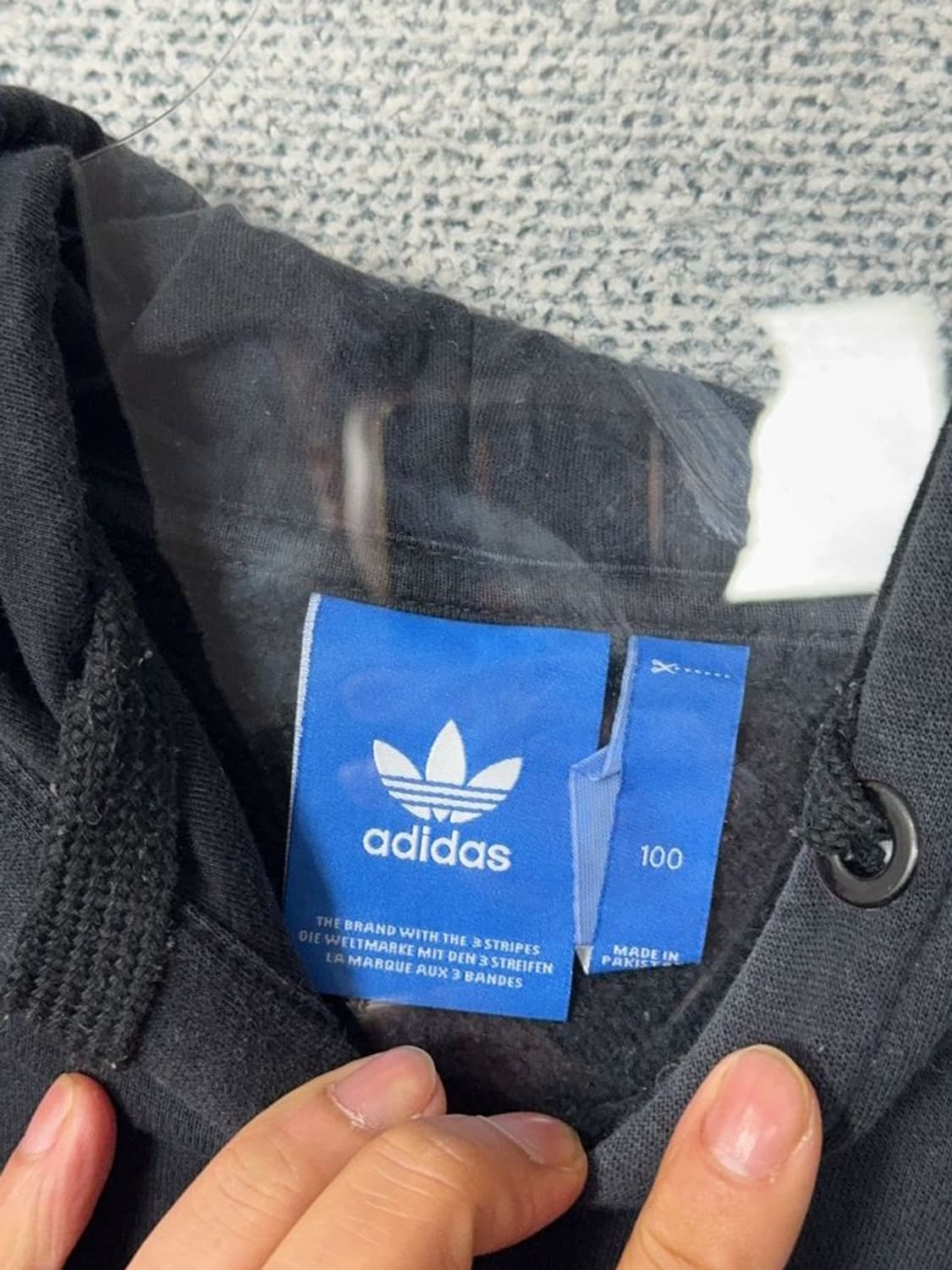 아디다스 빅로고 프린팅 블랙 후드티 100 상품이미지7