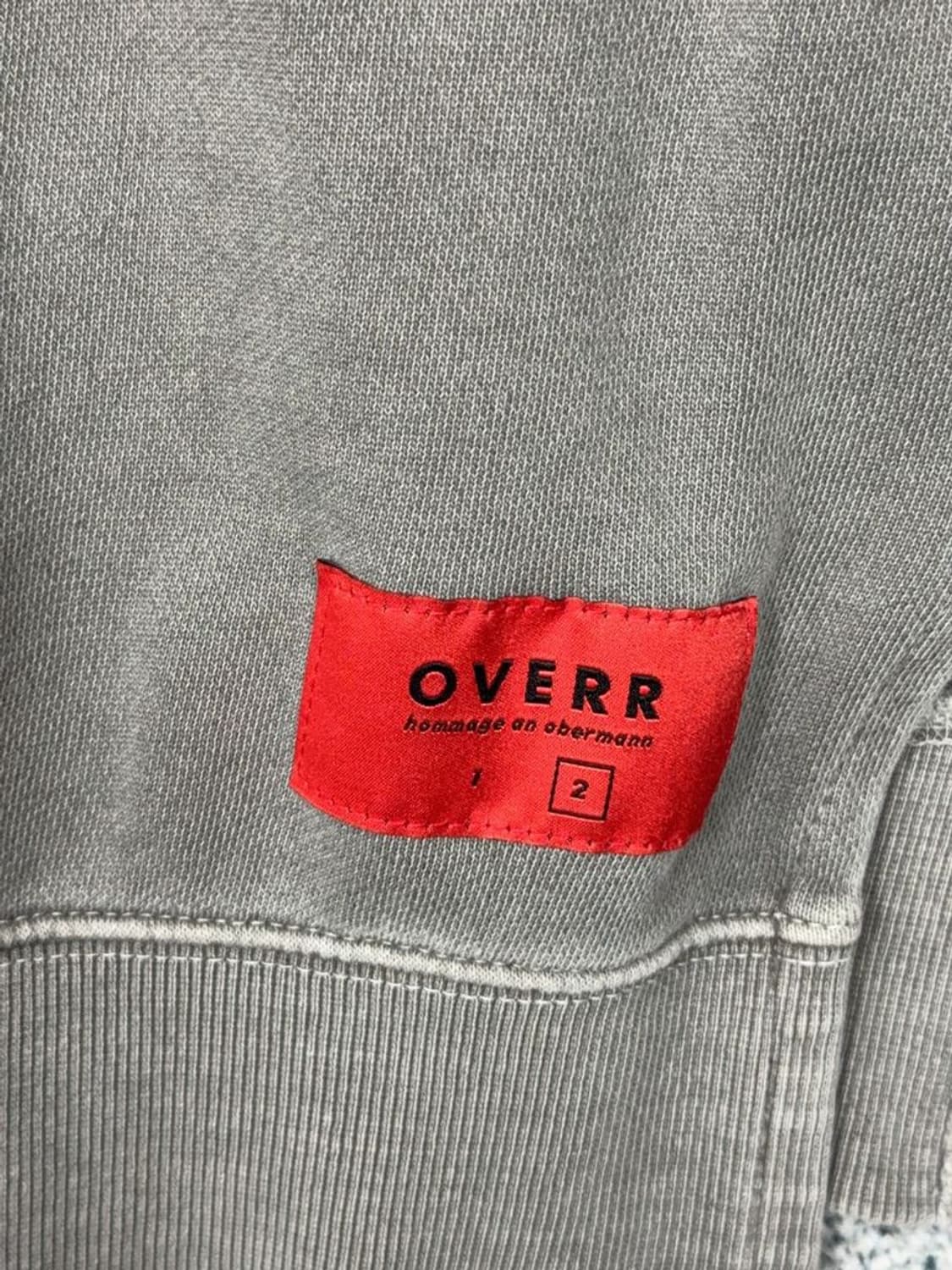 OVERR 센터 로고 피그먼트 그레이 후드티 2 상품이미지8