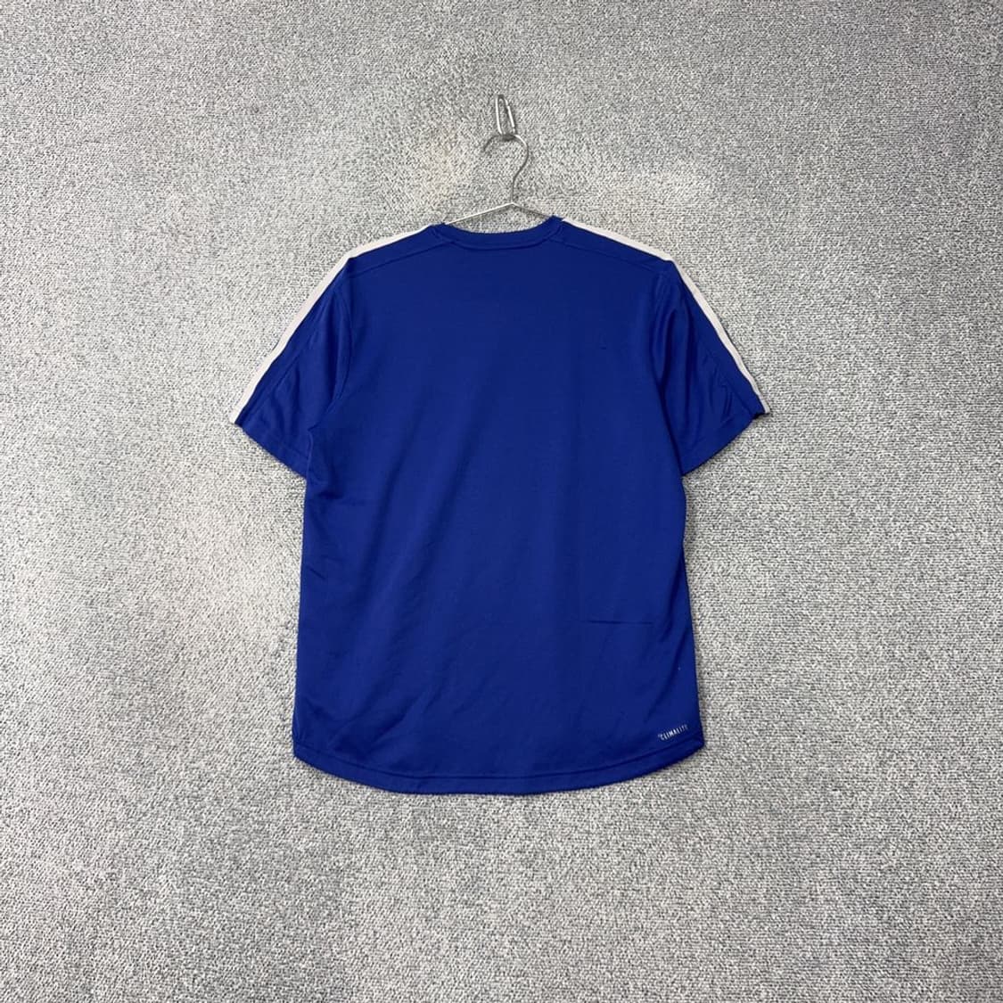 아디다스 블루 로고 삼선 기능성 반팔 티 XL 상품이미지2