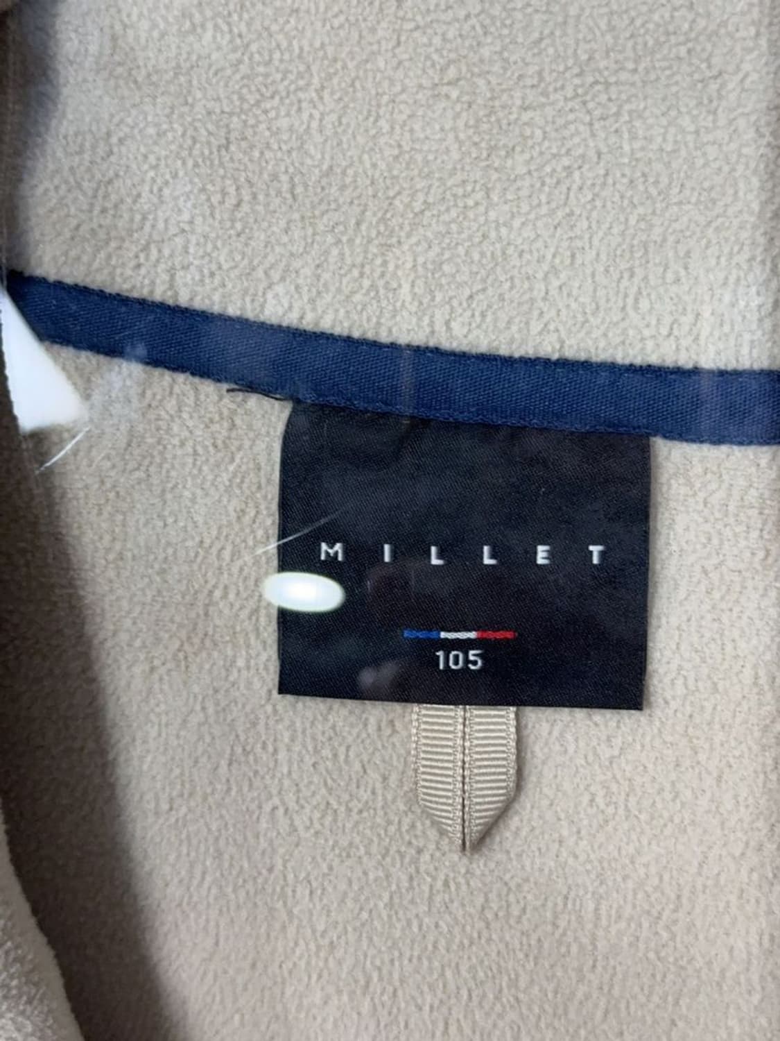 밀레 베이지 로고 양털 뽀글이 후리스 105 상품이미지7