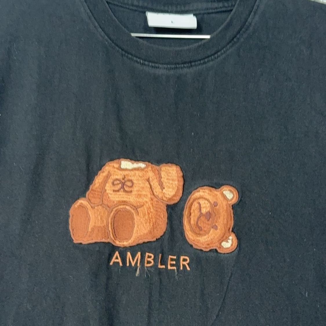 AMBLER 프린팅 블랙 반팔 티 L 상품이미지5
