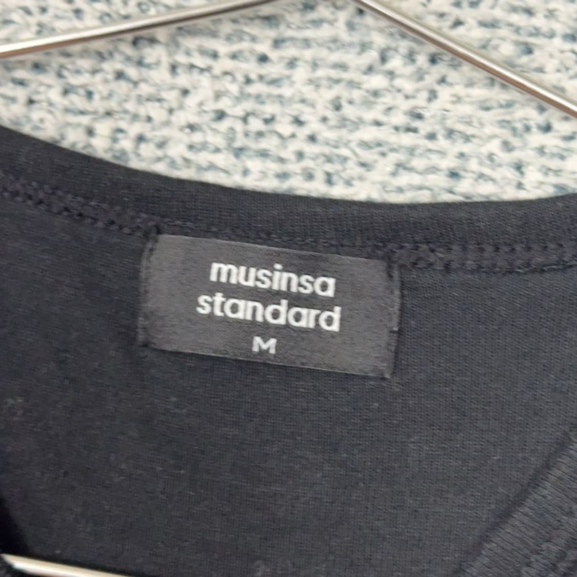 무신사스탠다드 블랙 숏 반팔 티 M 상품이미지3