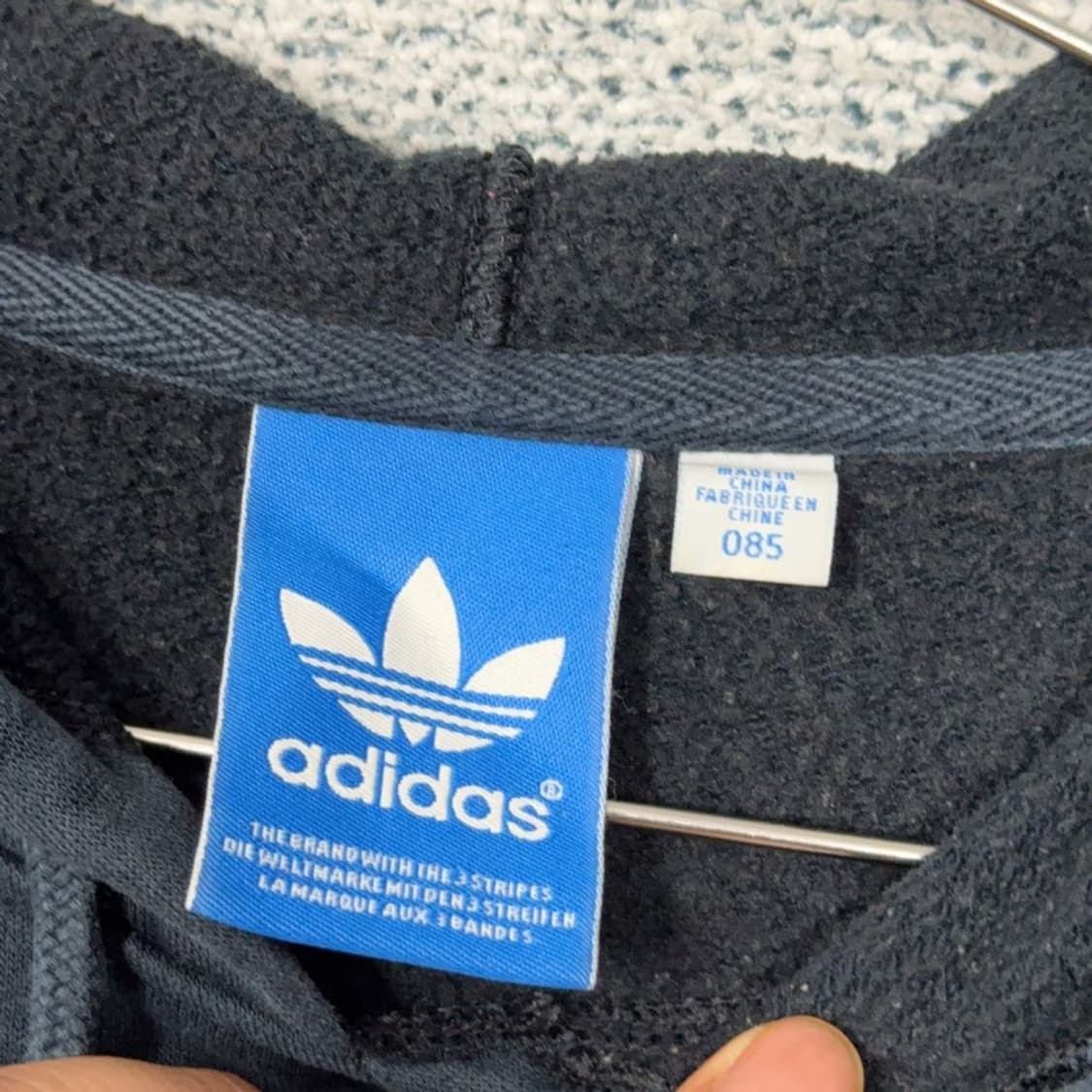 아디다스 프린팅 기모 블랙 후드티 85 상품이미지3