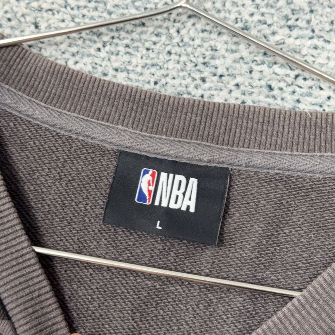 NBA 로고 밀리터리 캐주얼 맨투맨 L 상품이미지3