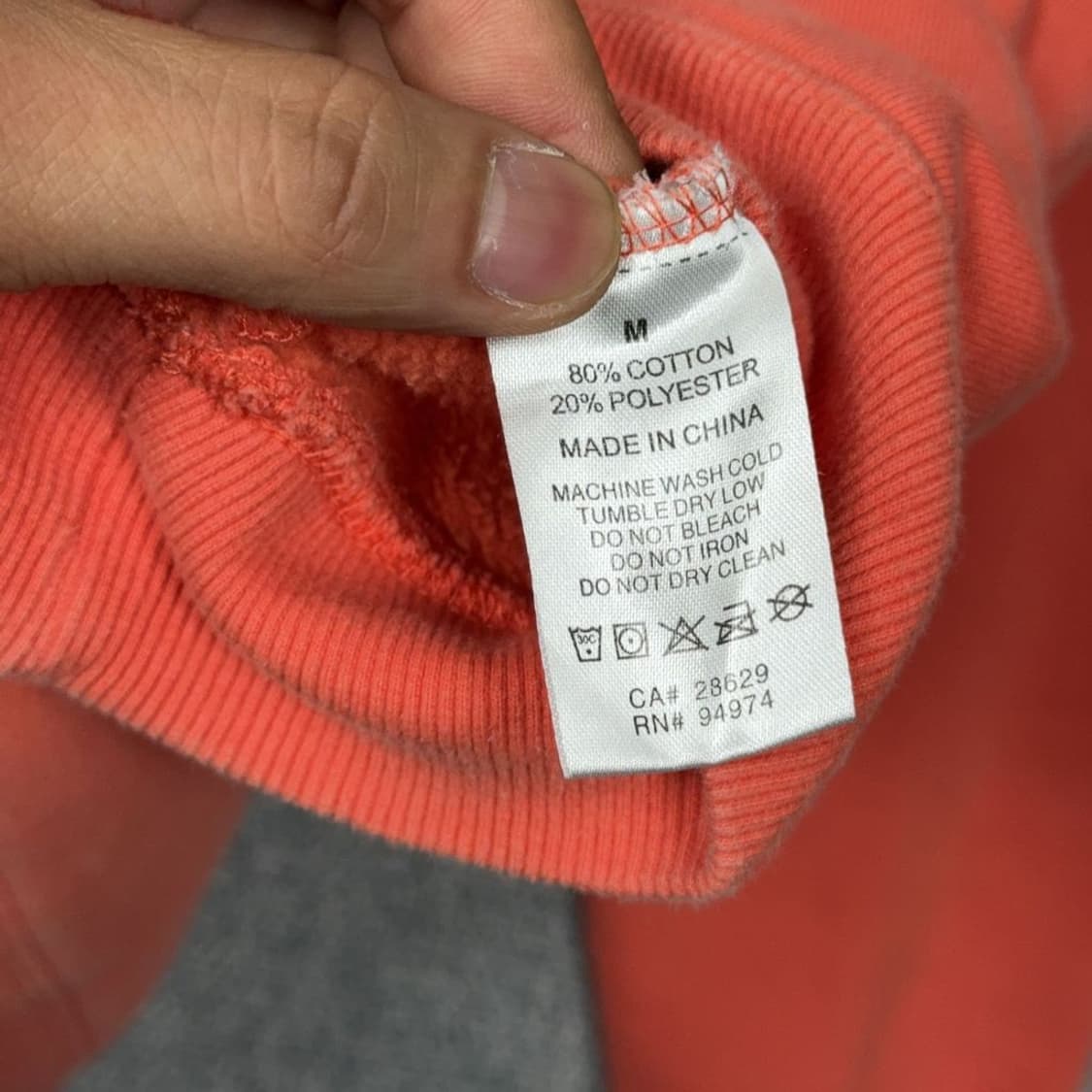 스투시 로고 프린팅 코랄 후드티 M 상품이미지6
