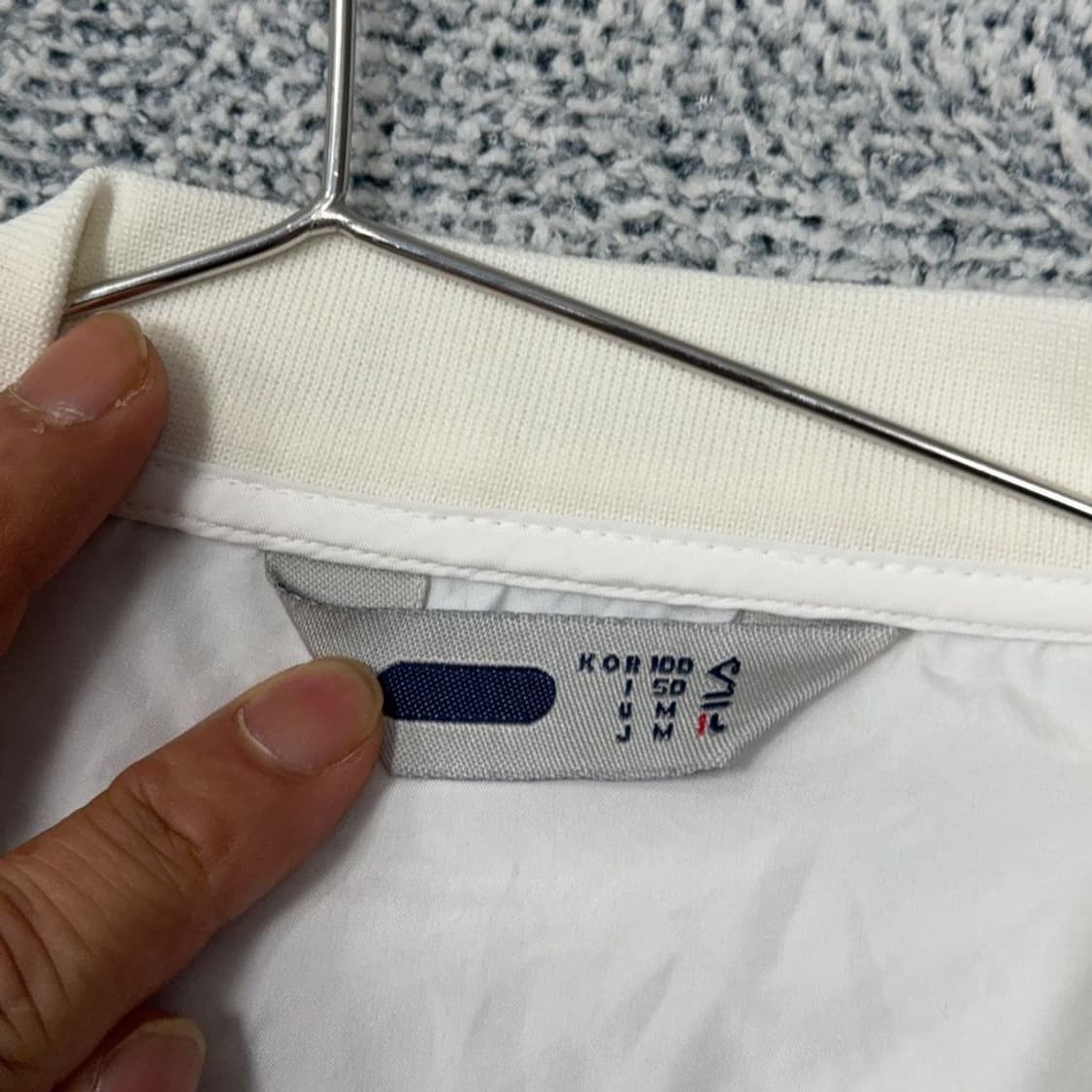 휠라 빈티지 브이넥 화이트 웜업 M 상품이미지3