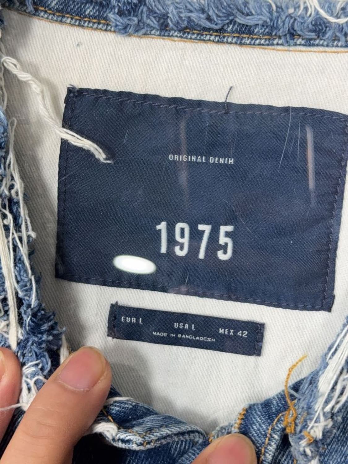 자라 빈티지 폭파 데님 자켓 L 상품이미지7