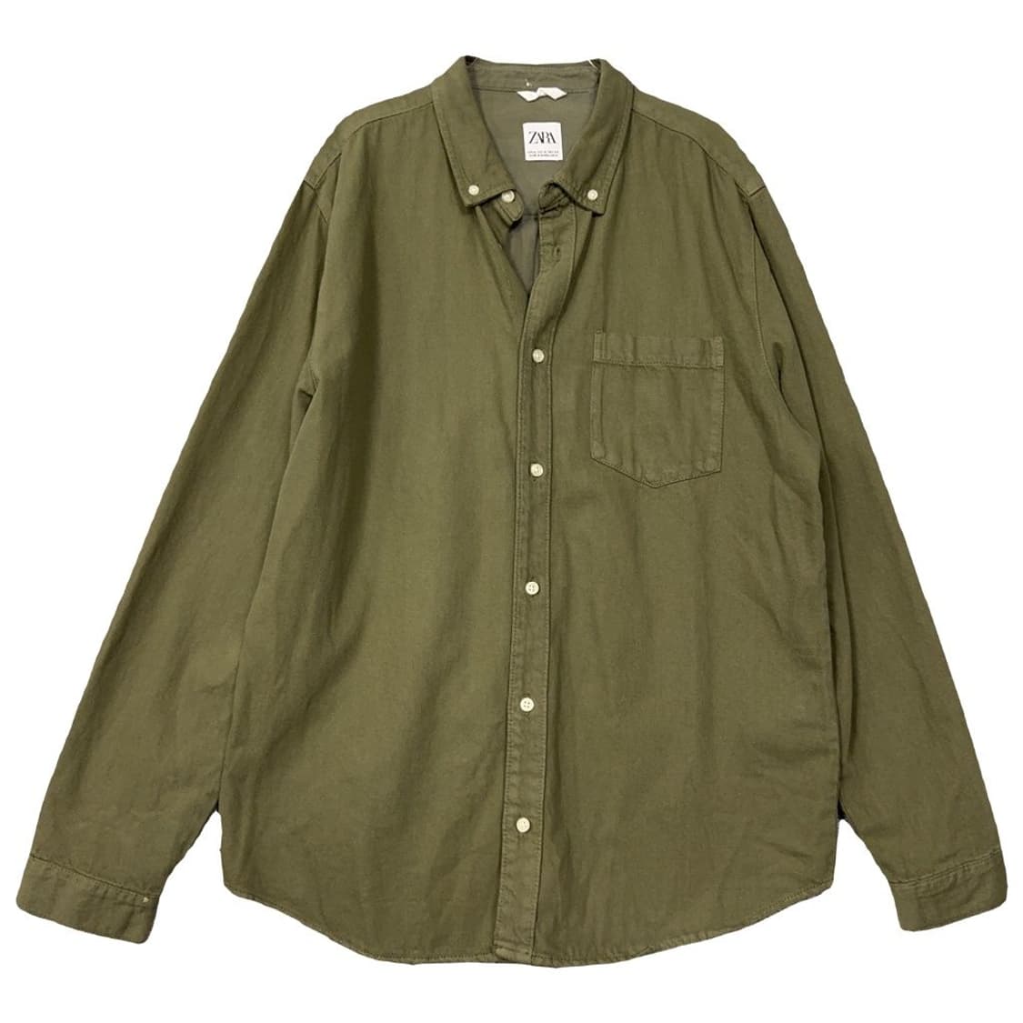 자라 카키 셔츠 EUR XL USA XL MEX 44 상품이미지1