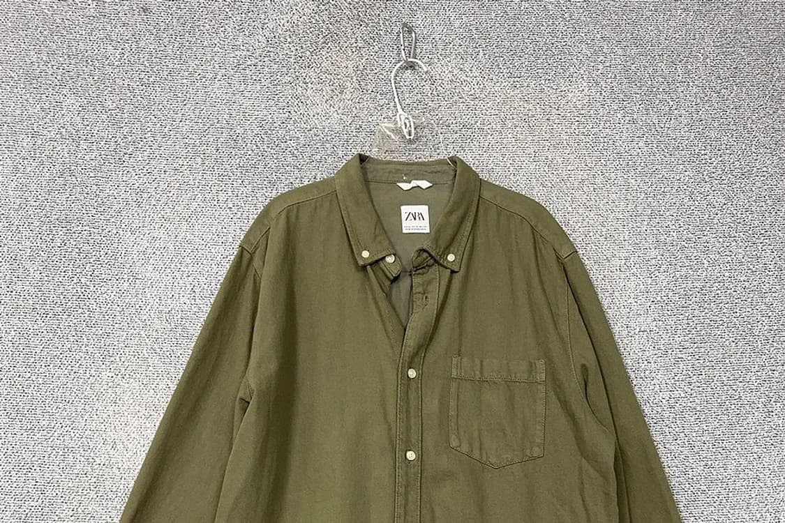 자라 카키 셔츠 EUR XL USA XL MEX 44 상품이미지3