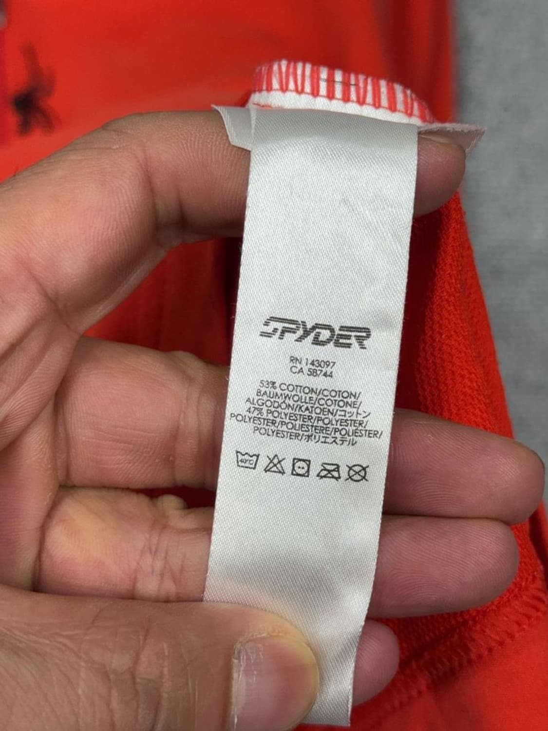 스파이더 레드 기능성 반집업 긴팔티 S 상품이미지8