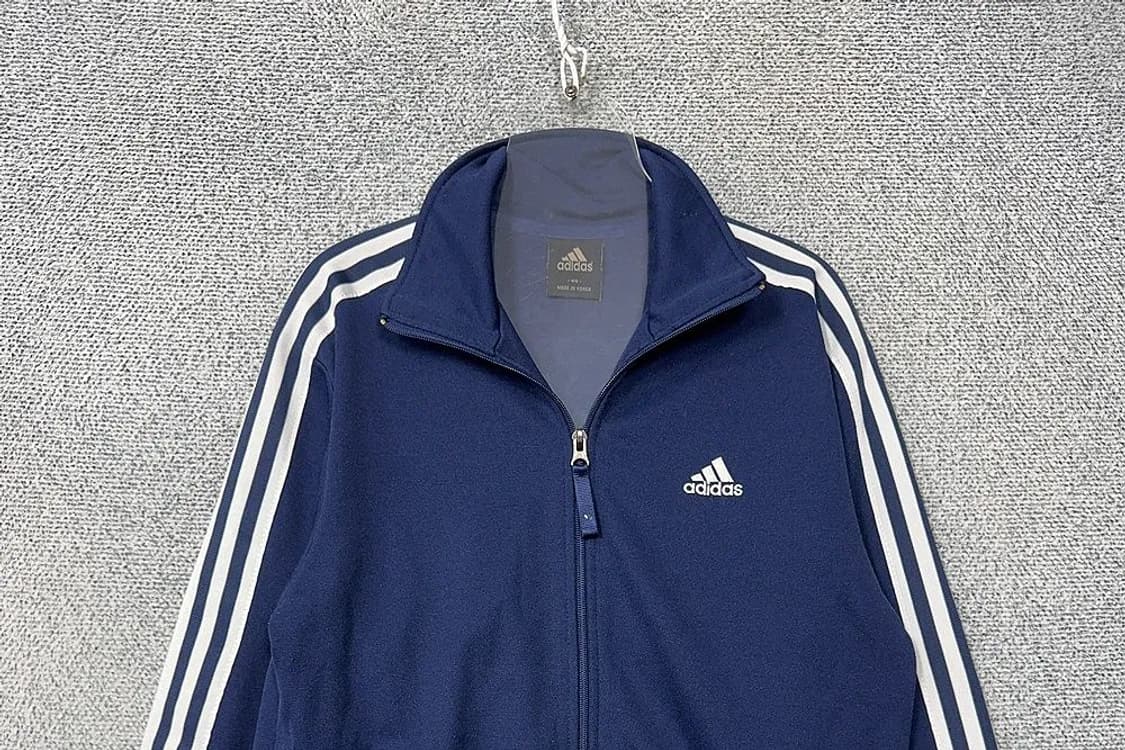 아디다스 네이비 오리지날 로고 삼선 트랙탑 집업 저지 95 상품이미지3
