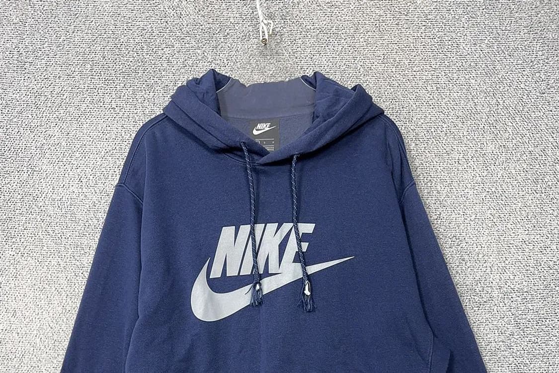 나이키 프린팅 네이비 후드티 L 상품이미지3