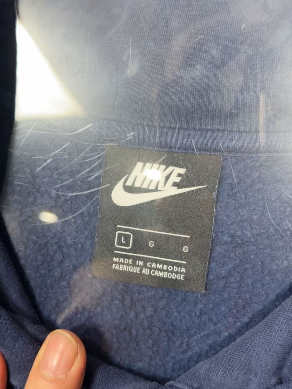 나이키 프린팅 네이비 후드티 L 상품이미지7