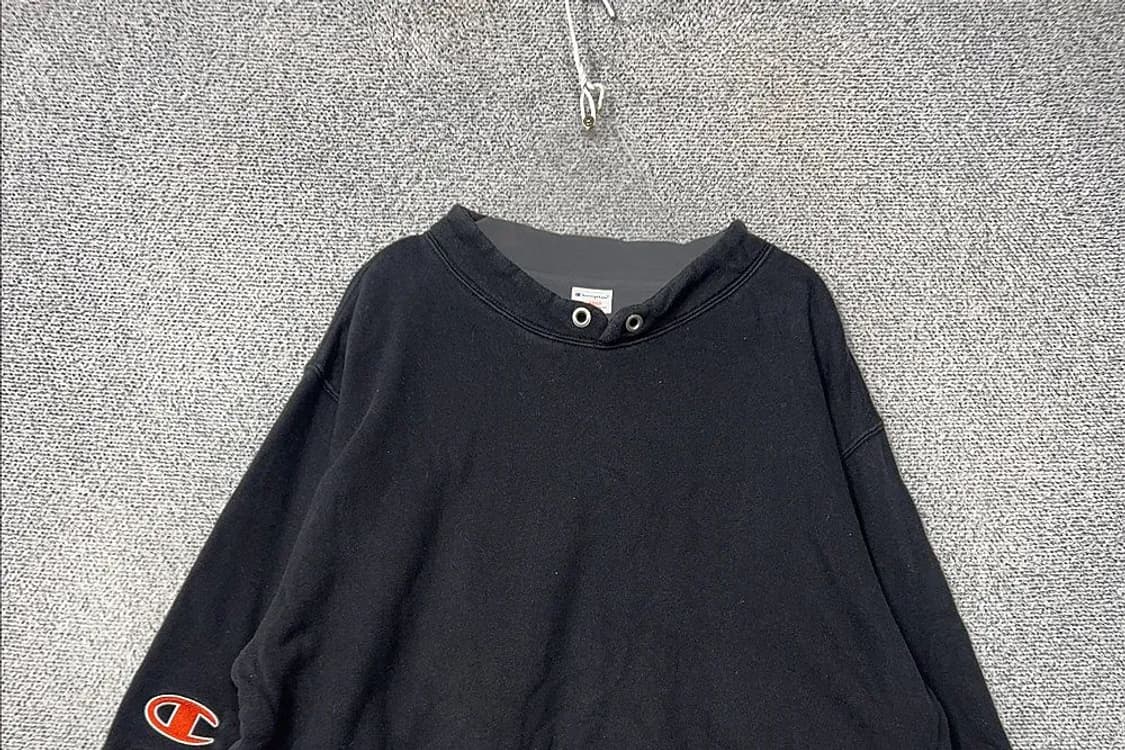 챔피온 프린팅 블랙 맨투맨 X-LARGE 상품이미지3