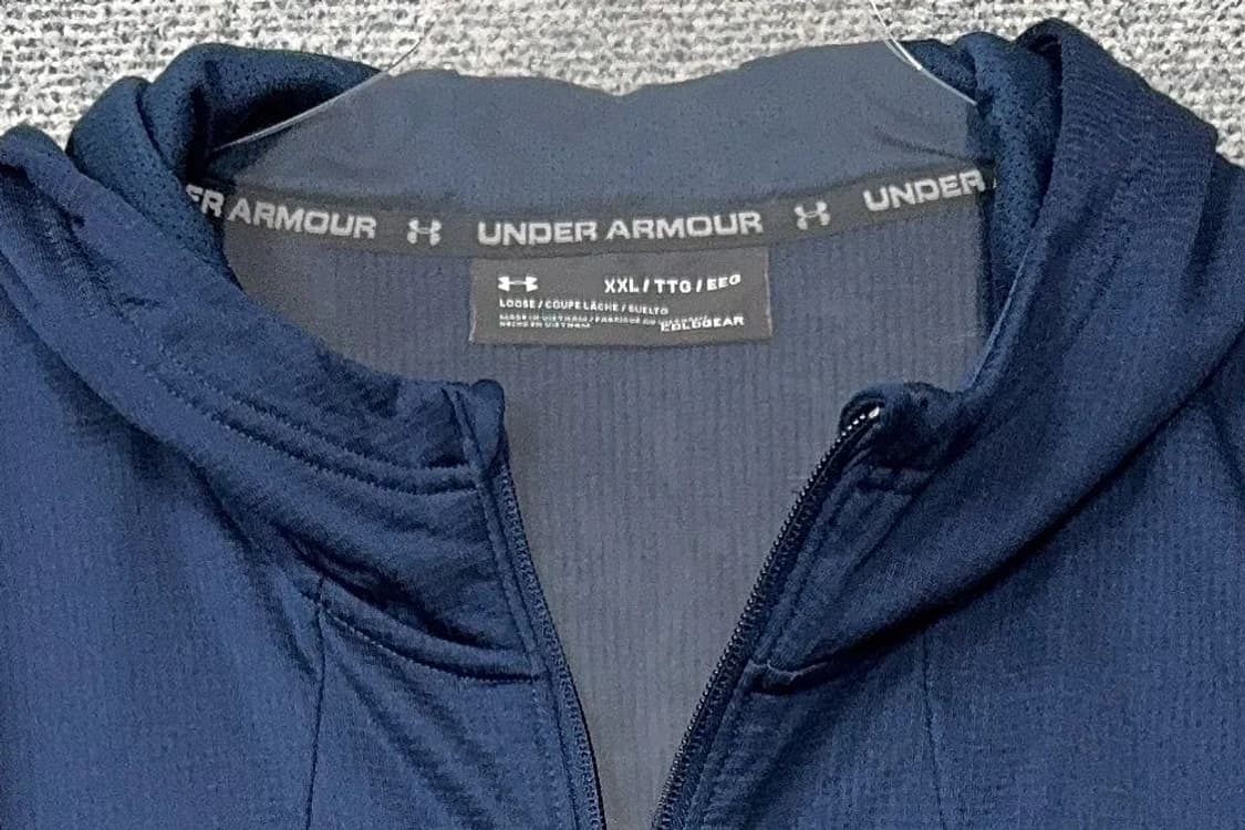 언더아머 네이비 로고 기능성 후드 집업 XXL/TTG/EEG 상품이미지5