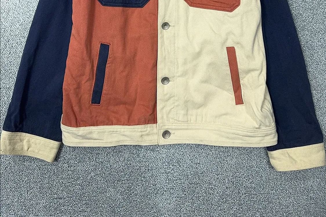 JEONBELL 남성 빈티지 멀티컬러 코튼 데님 자켓 M 상품이미지4