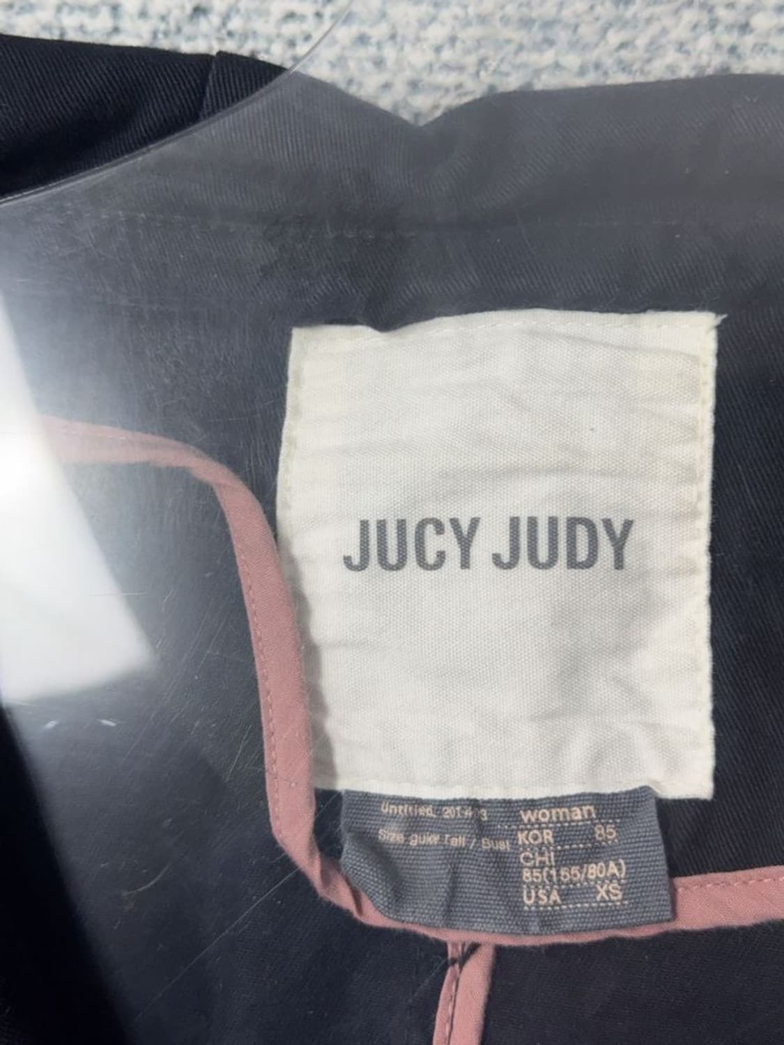 쥬씨쥬디 네이비 빈티지 피쉬테일 야상 코트 XS 상품이미지7