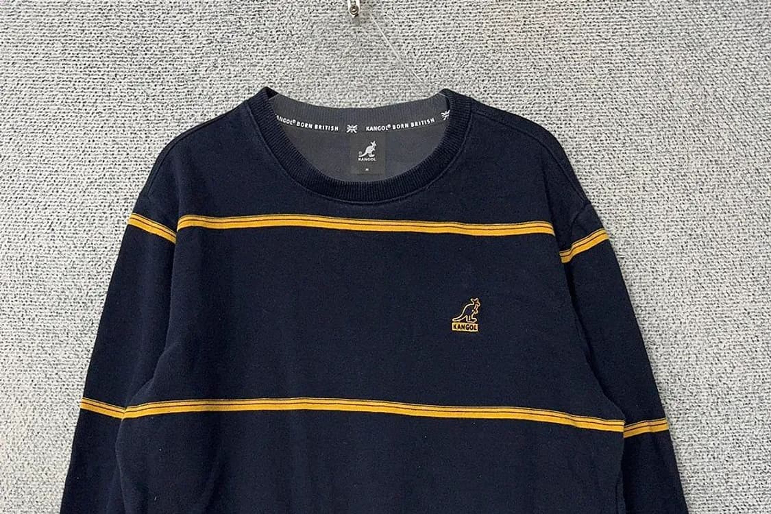 캉골 스트라이프 네이비 맨투맨 M 상품이미지3