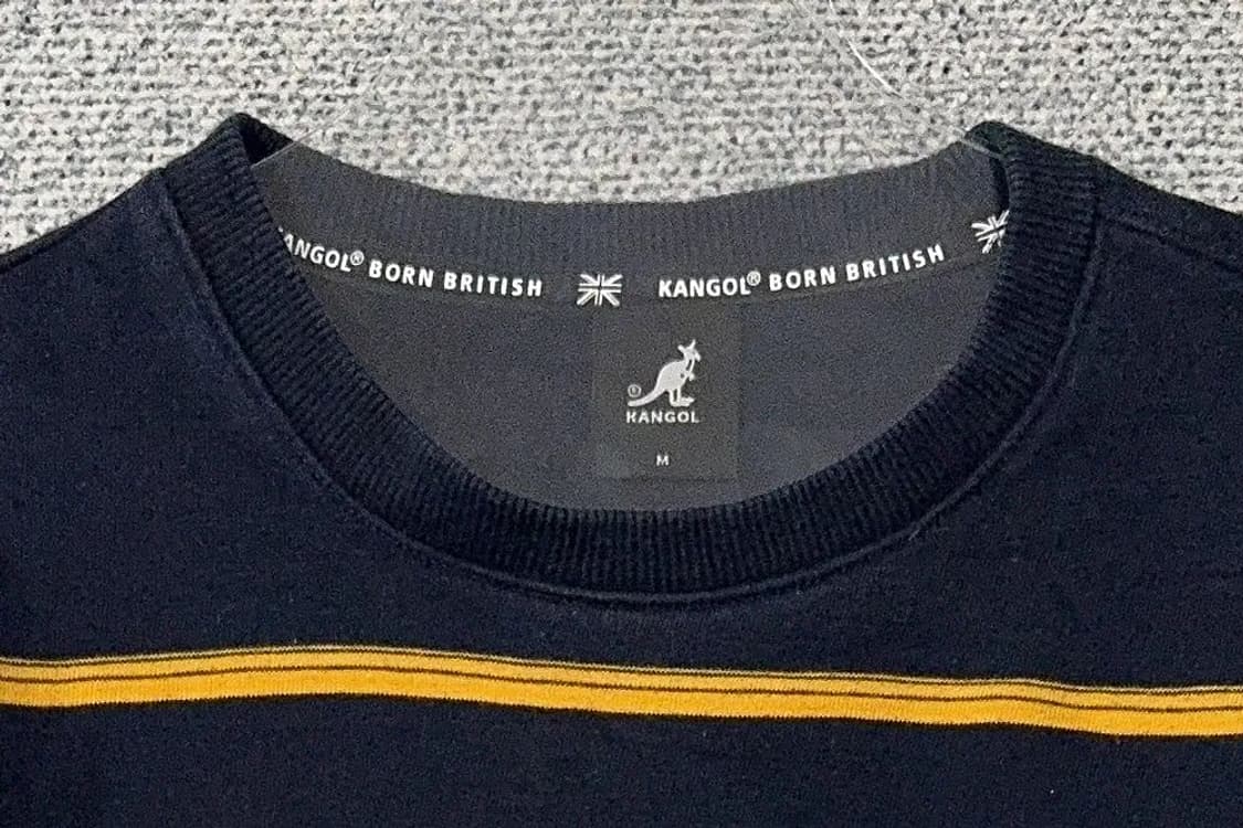 캉골 스트라이프 네이비 맨투맨 M 상품이미지5