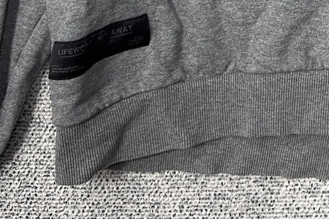 라이프워크 그레이 로고 오버핏 후드티 L 상품이미지6