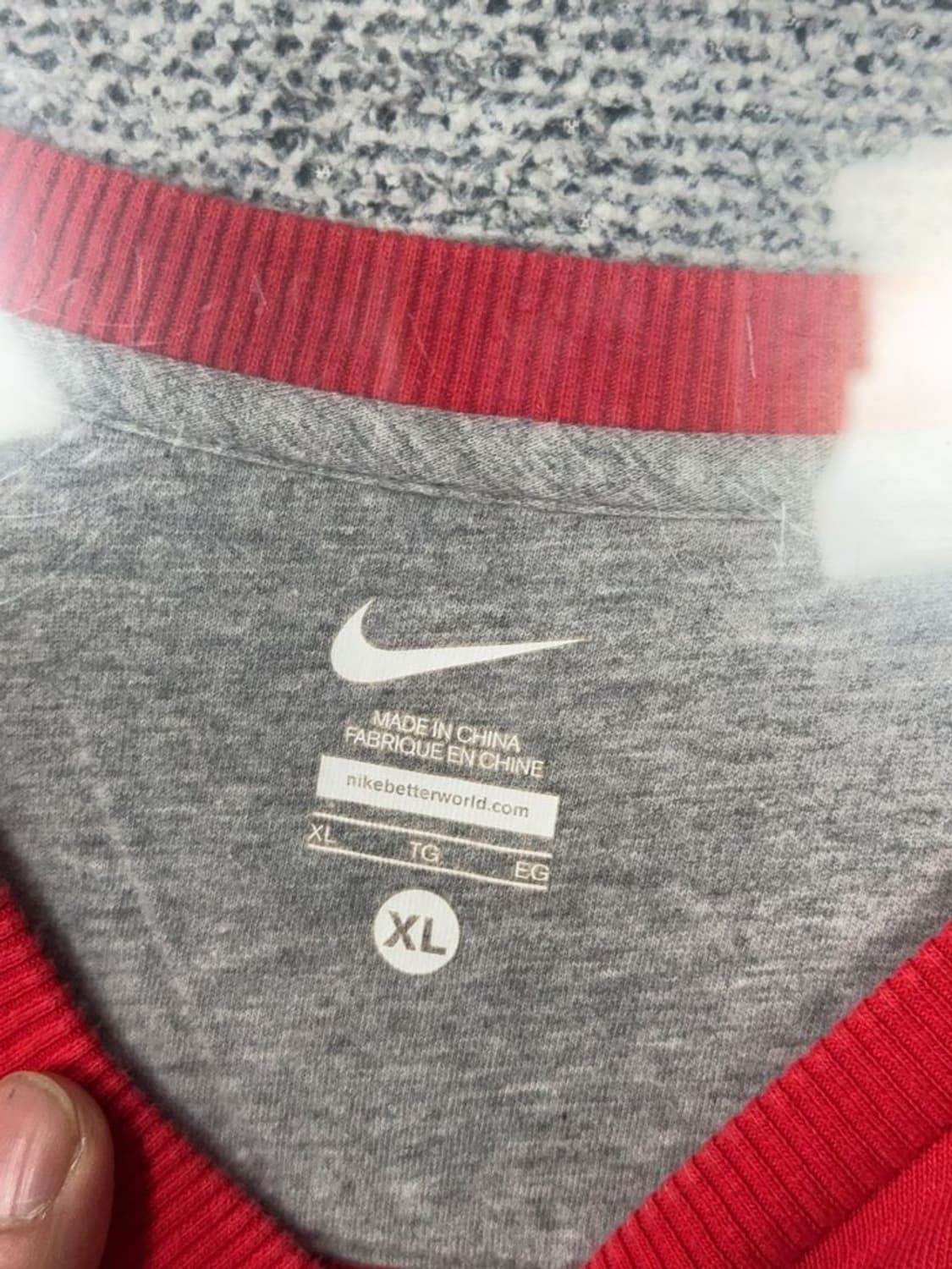 나이키 레드 맨투맨 XL 상품이미지8