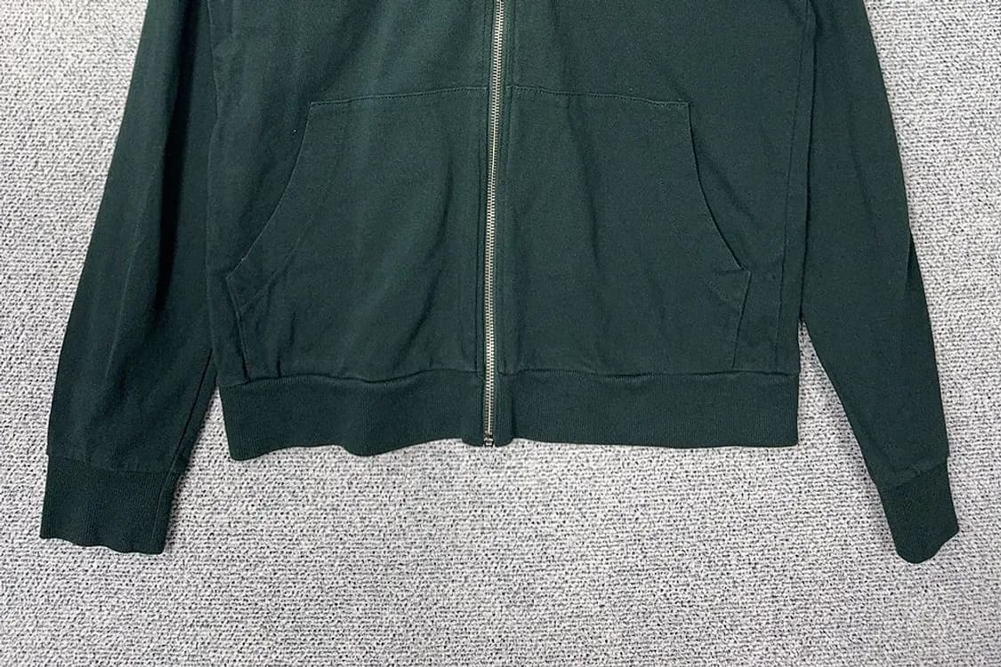 에잇세컨즈 그린 빈티지 백프린팅 후드 집업 M 상품이미지4