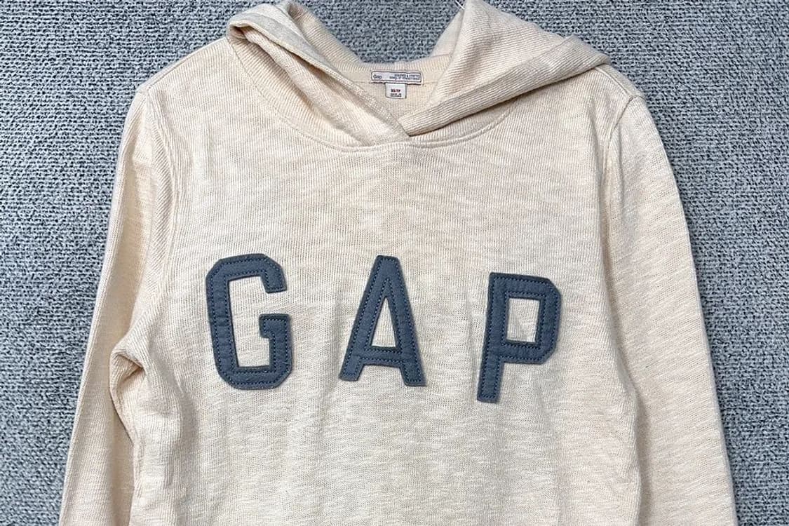 갭 프린팅 로고 베이지 후드티 XS/TP 상품이미지3