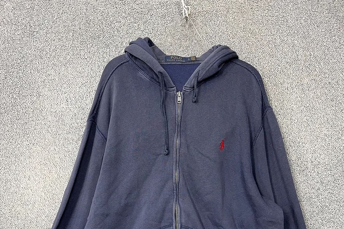 폴로 랄프로렌 네이비 로고 후드 집업 L 상품이미지3