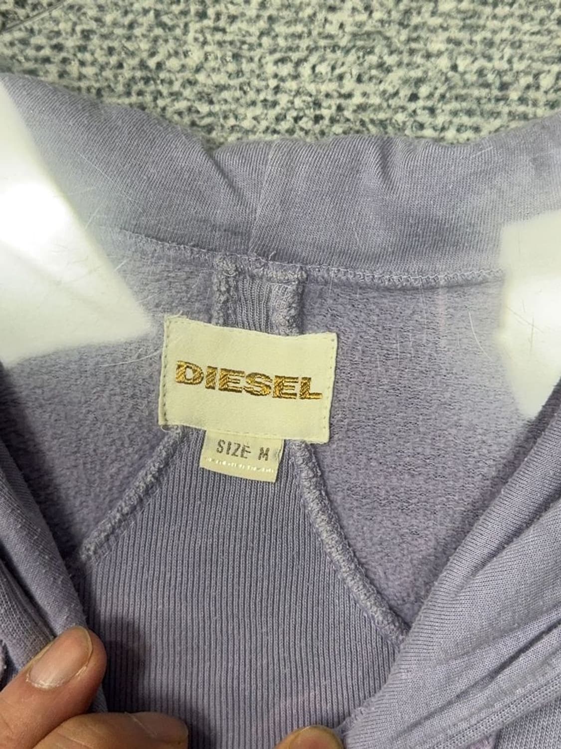 디젤 라이트 퍼플 빈티지 후드 집업 M 상품이미지7