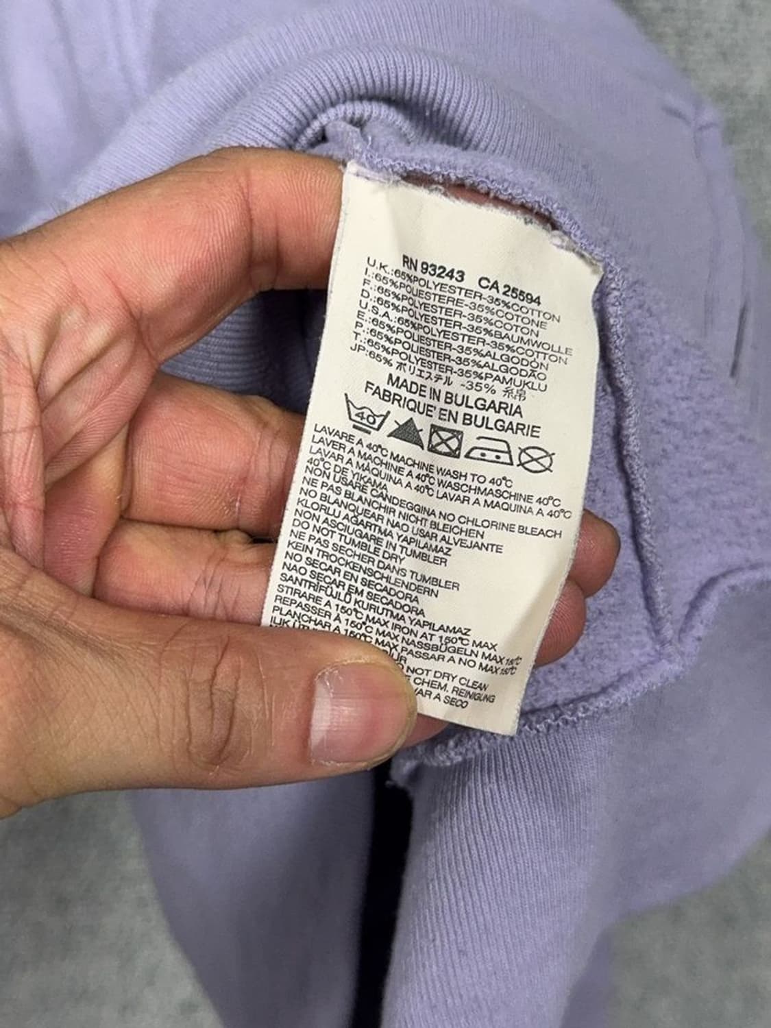 디젤 라이트 퍼플 빈티지 후드 집업 M 상품이미지8