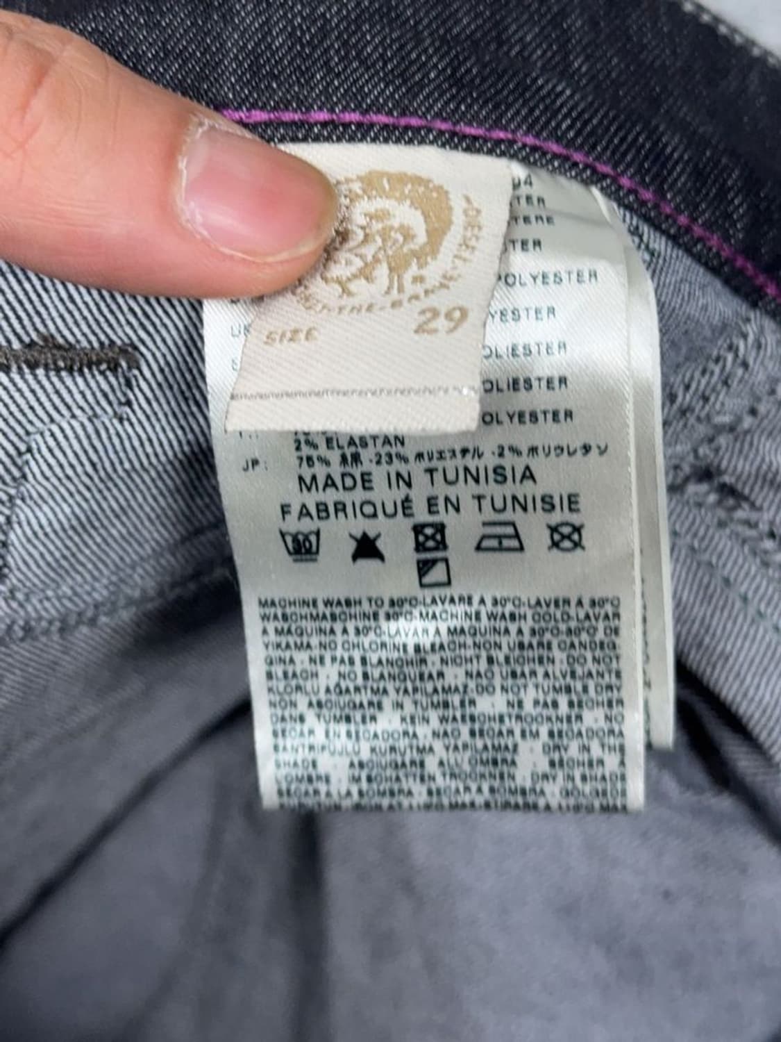 디젤 블랙 빈티지 워싱 스키니진 29 상품이미지8