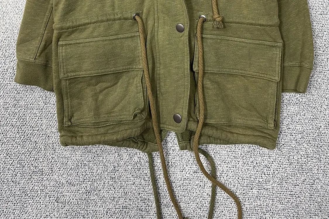 폴로 피쉬테일 빈티지 패치 후드 야상 자켓 XXS 상품이미지4