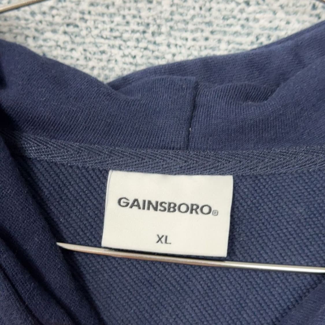 게인스보로 프린팅 네이비 후드티 XL 상품이미지3