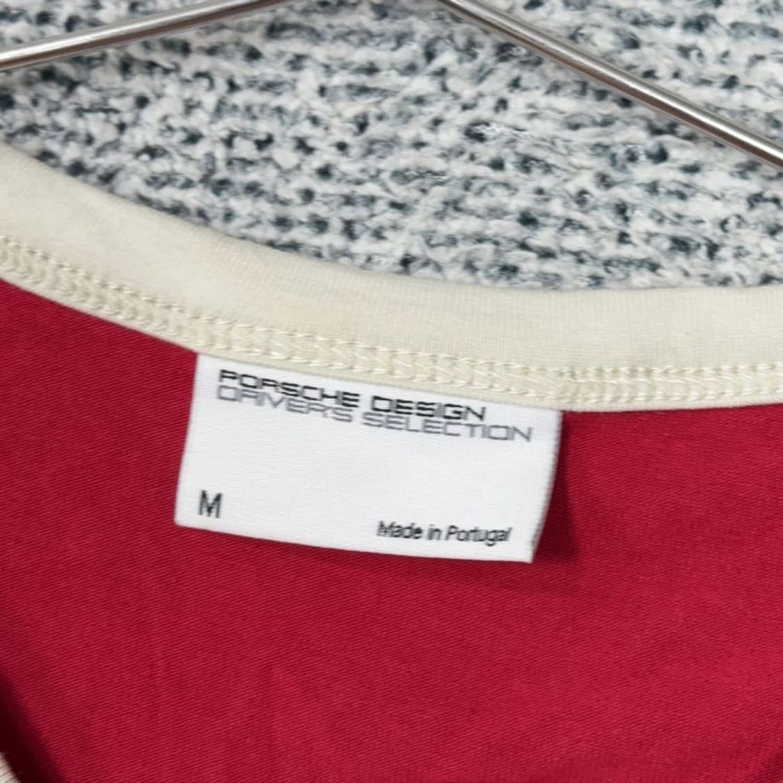 PORSCHE DESIGN 레이싱 빈티지 스티치 슬리브 레드 긴팔 티 M 상품이미지4
