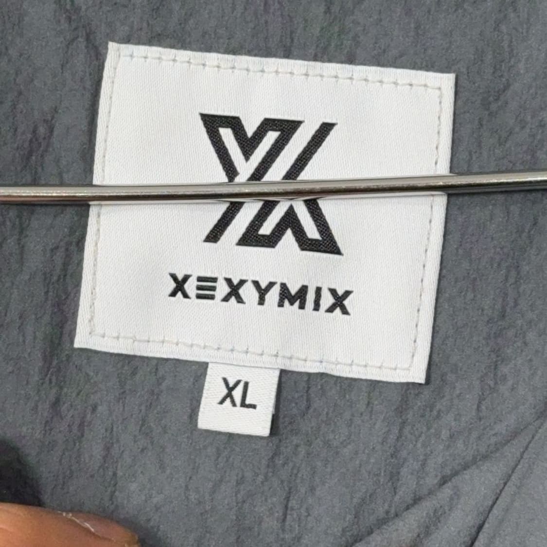 젝시믹스 그레이 로고 오버핏 바람막이 XL 상품이미지3