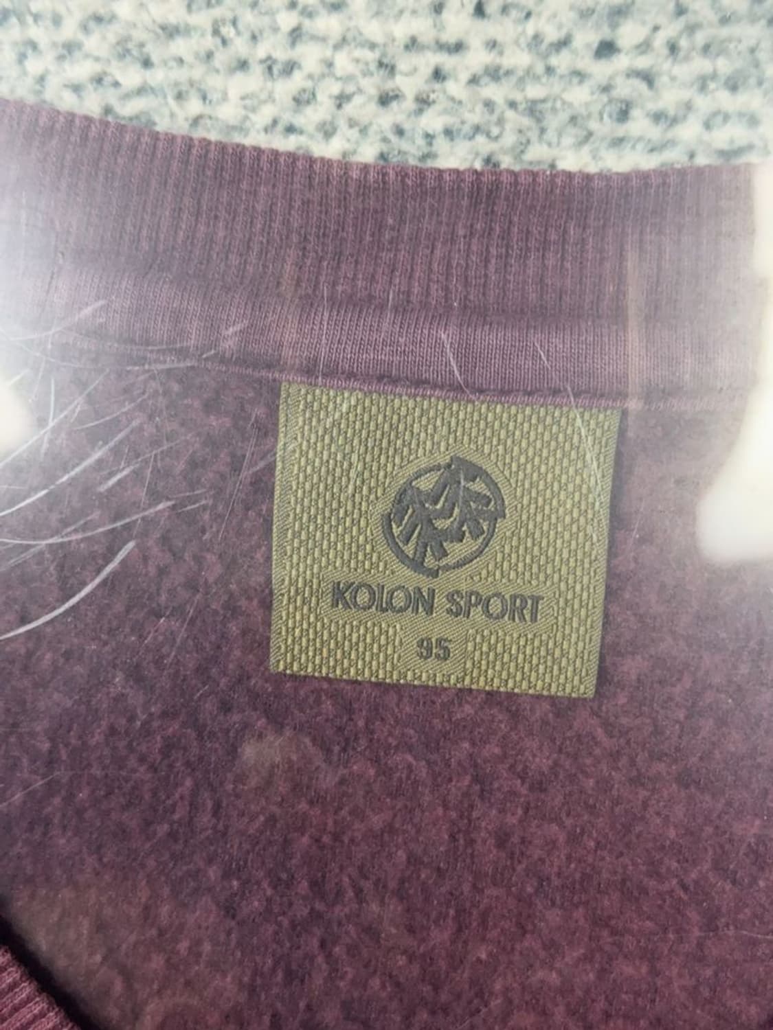 코오롱 버건디 캐주얼 맨투맨 95 상품이미지8