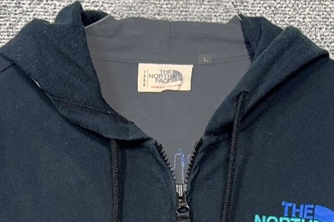 노스페이스 네이비 로고 오버핏 후드 집업 L 상품이미지5