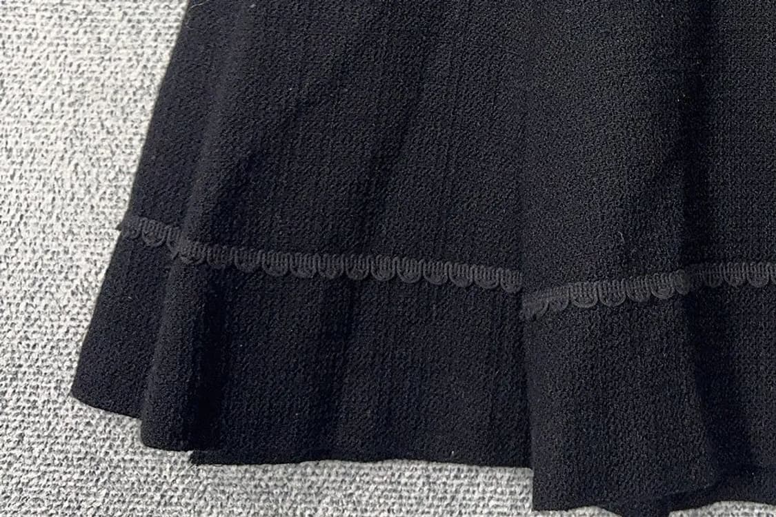 사틴 블랙 클래식 울 스커트 67-93 상품이미지6