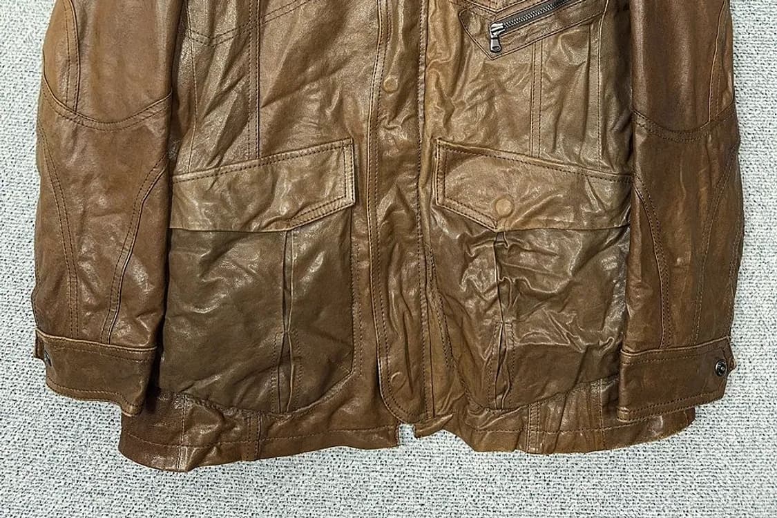 레노마 브라운 클래식 양가죽 쉽스킨 자켓 105 상품이미지4