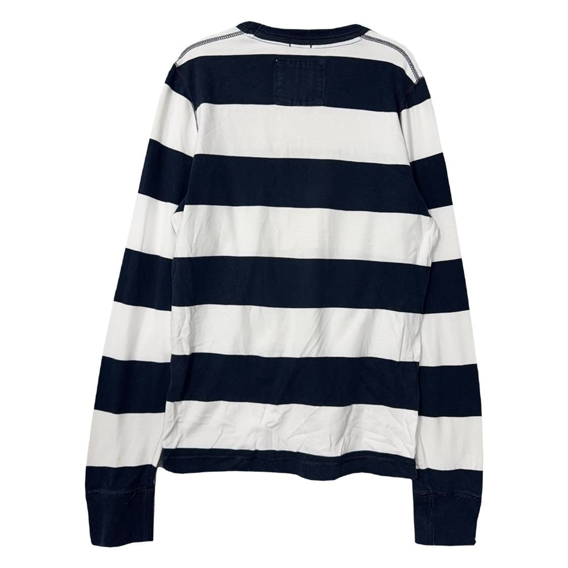 아베크롬비 순록 로고 단가라 스트라이프 네이비 긴팔티 M 상품이미지2