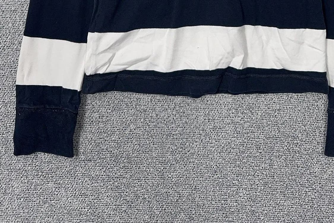 아베크롬비 순록 로고 단가라 스트라이프 네이비 긴팔티 M 상품이미지5