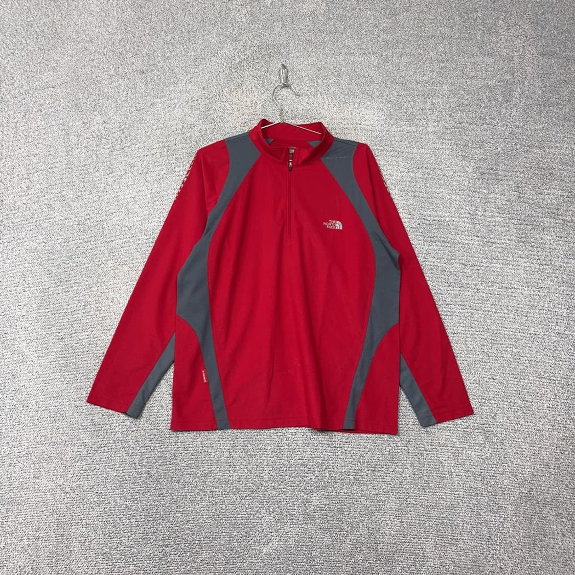 노스페이스 레드 로고 기능성 반집업 긴팔 티 2XL/TTO 상품이미지1