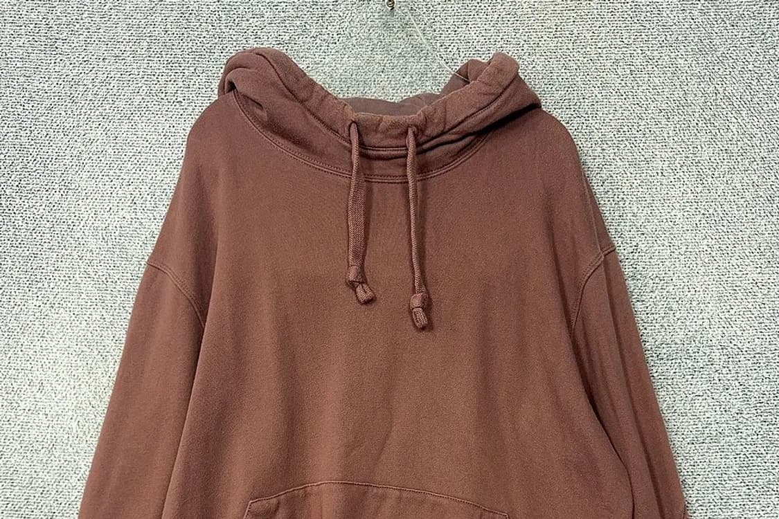 코스 브라운 무지 코튼 후드티 L 상품이미지3