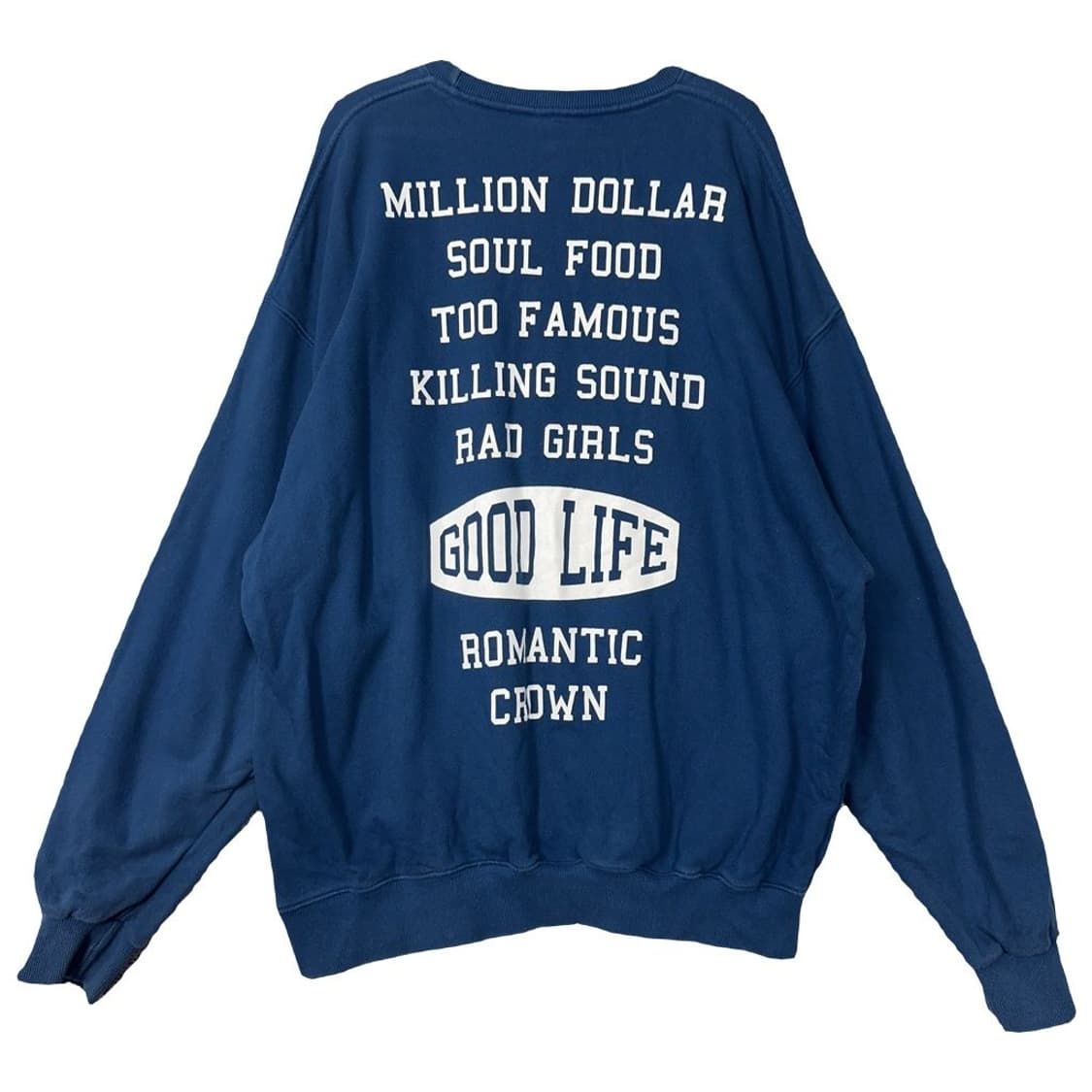 로맨틱 크라운 프린팅 네이비 오버핏 맨투맨 L 상품이미지2